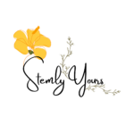 Stemly Yours logo featuring a yellow flower and elegant typography – Singapore florist for fresh and preserved flower bouquets.